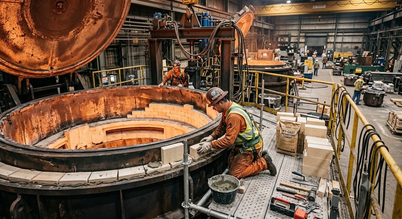 Industrial furnace with intense flames
